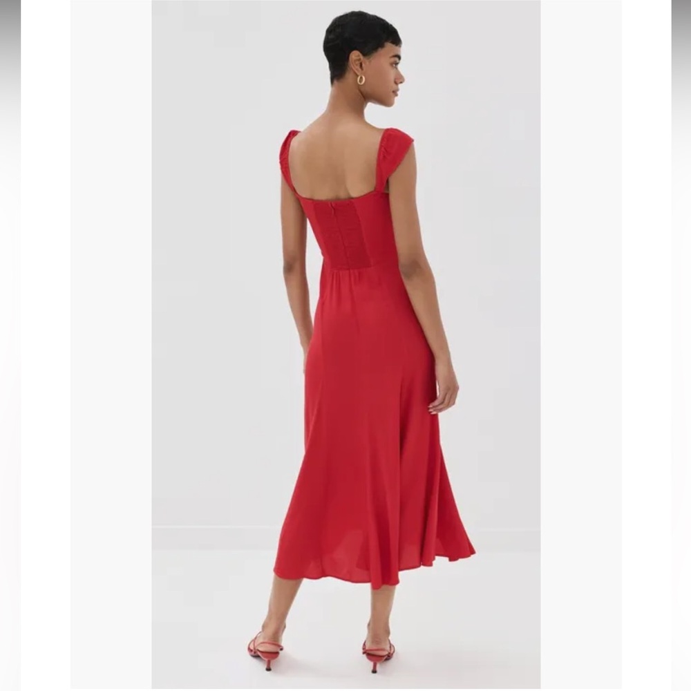 Reformation Bryson Dress Cherry 2 Pink Red NWT - Picture 2 of 10